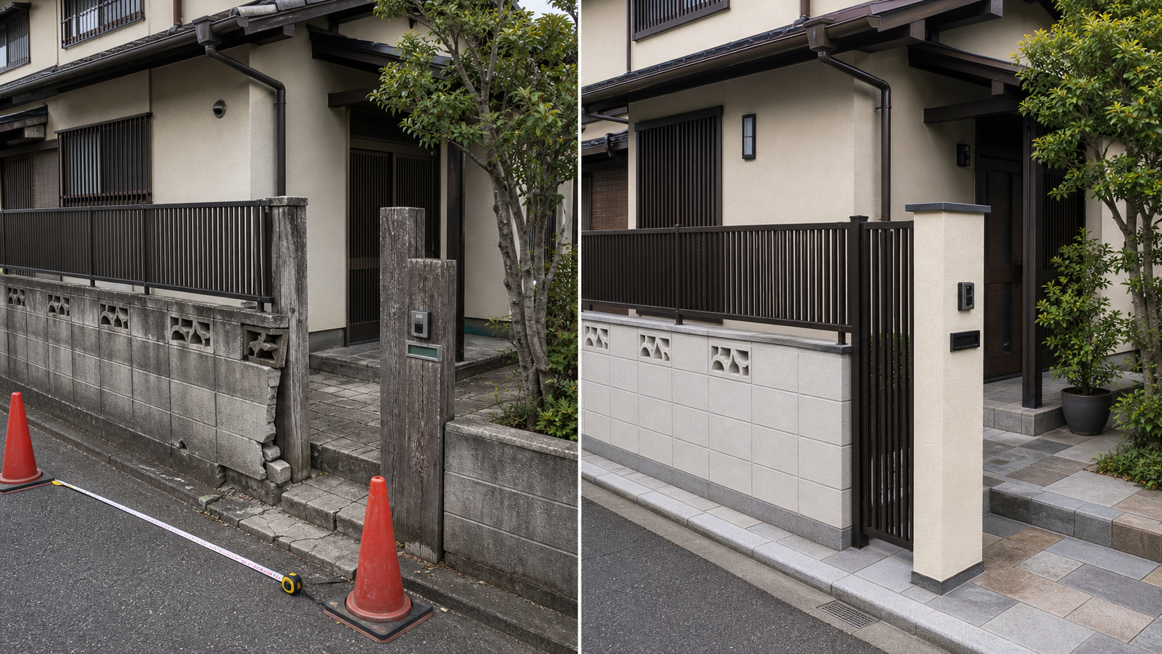 外構リフォーム前後イメージ