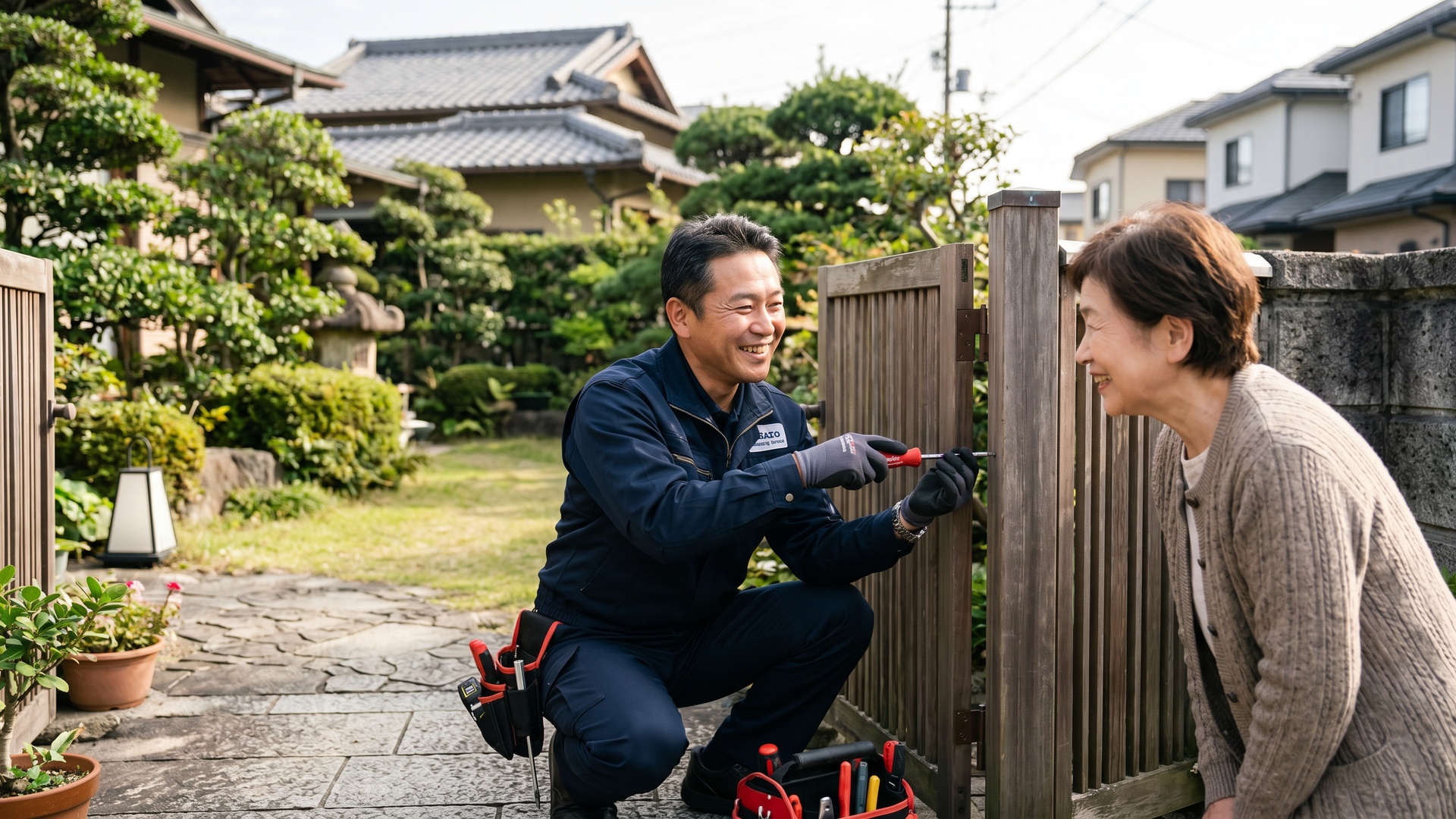 旭川市で通常の便利屋作業を行う現場の様子