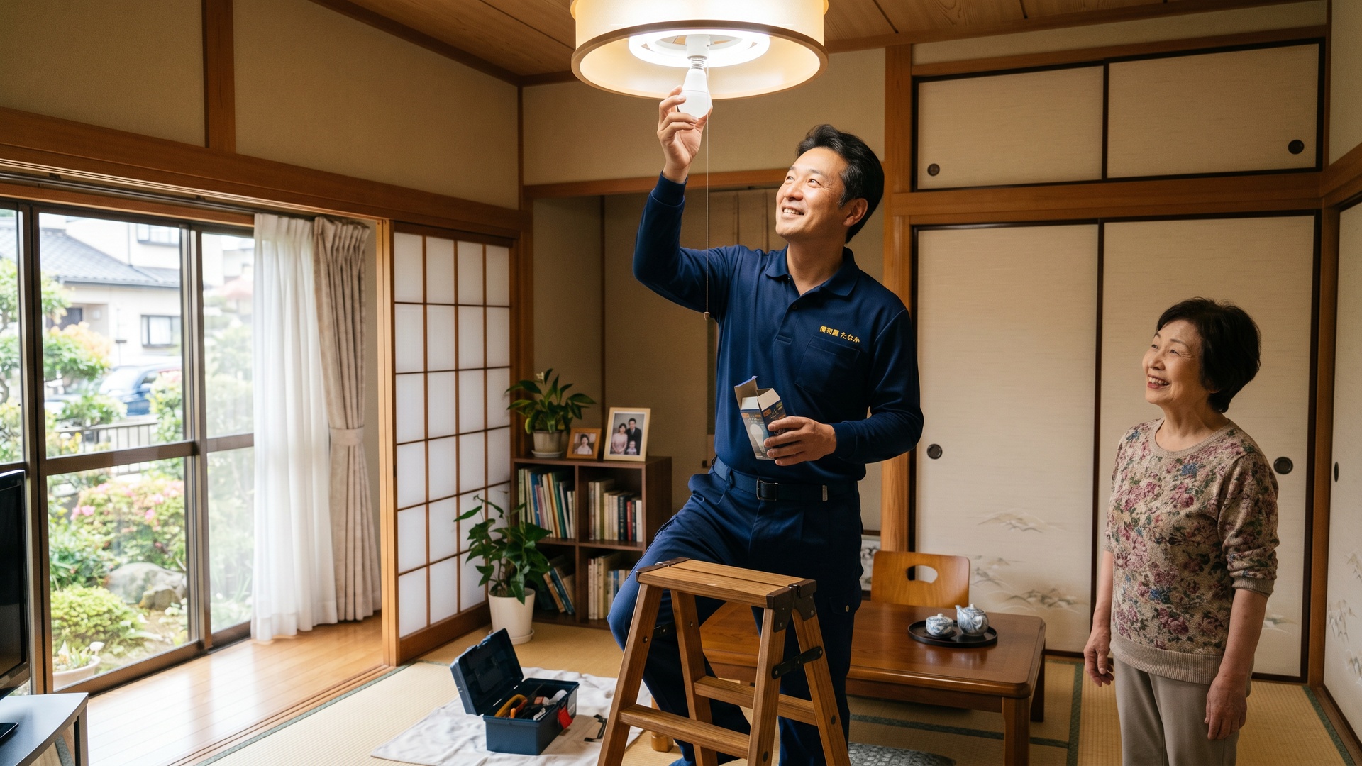 旭川市で通常の便利屋作業を行う現場の様子