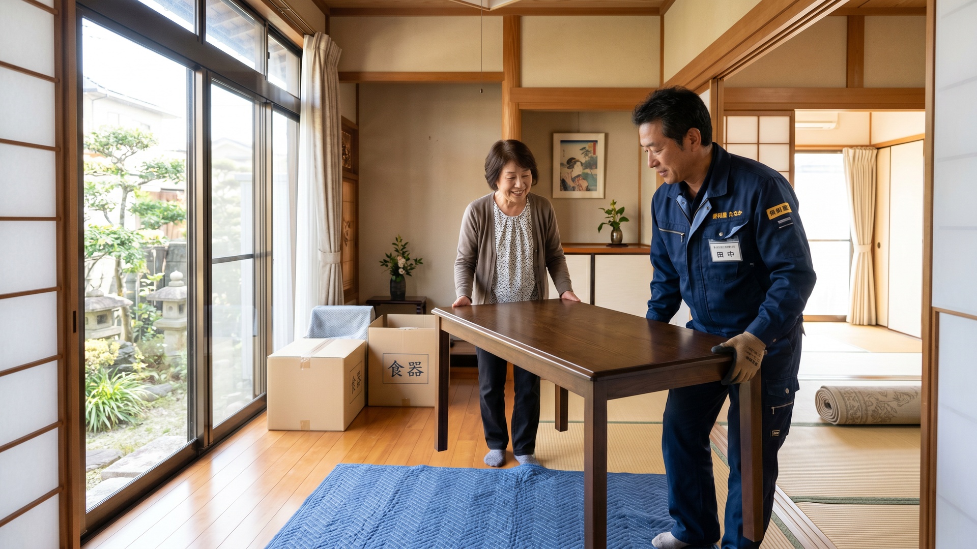旭川市で通常の便利屋作業を行う現場の様子