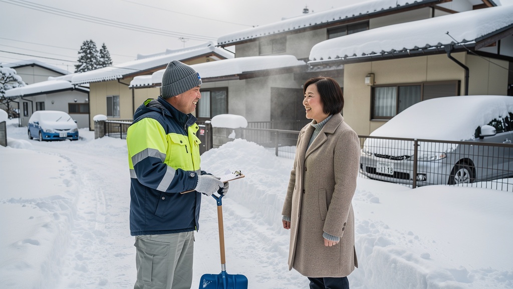 北九州市周辺で対応した雪かき・除雪の様子
