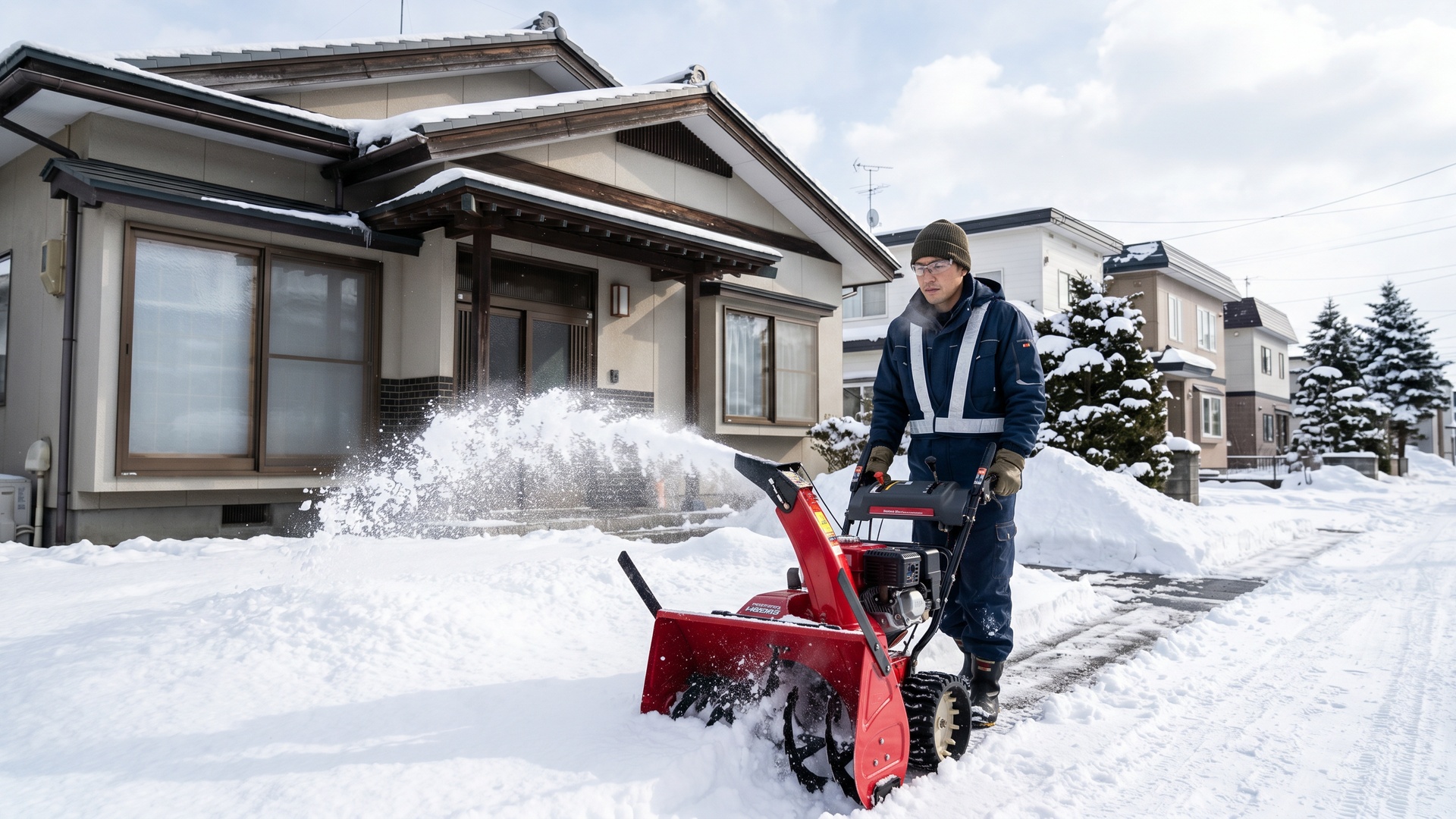 北九州市周辺で対応した雪かき・除雪の様子