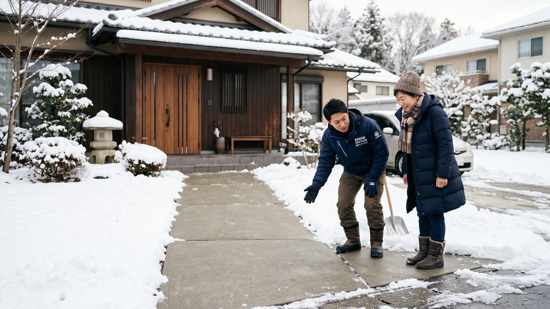 北九州市周辺で対応した雪かき・除雪の様子